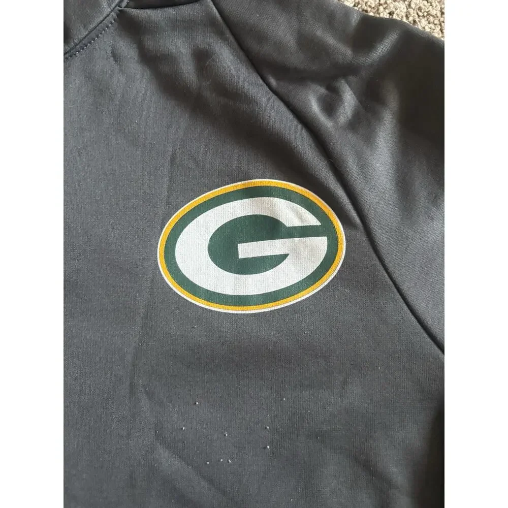 Nike Green Bay Packers NFL Football Dri-FIT 1/4 Zip Pullover Jacket, M, Gray
